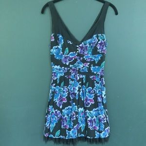 Free People Ruffle Rose Floral Dress - Size 0